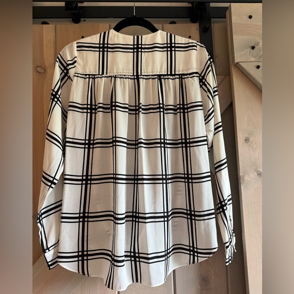 Pure Sugar Windowpane Plaid Cross Front Blouse - Picture 7 of 7